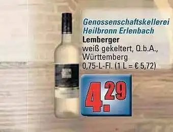 alldrink Genossenschaftskellerei Heilbronn Erlenbach Lemberger Angebot