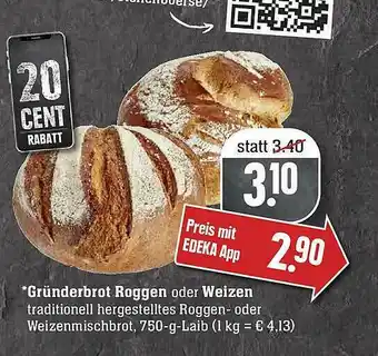 Edeka Gründerbrot Roggen Oder Weizen Angebot