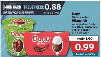 Combi Dany Sahne oder Pflanzlich 4x115/375g Becher Angebot