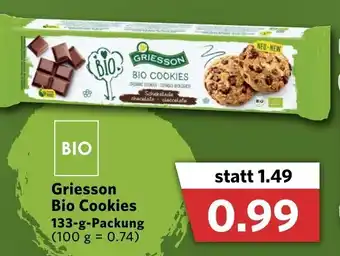 Combi Griesson Bio Cookies 133g Angebot