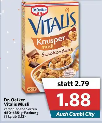 Combi Dr. Oetker Vitalis Müsli 450-635g Angebot