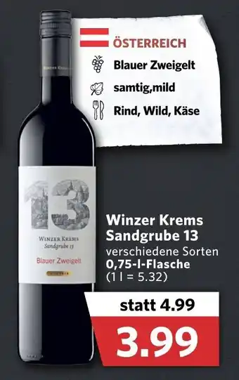 Combi Winzer Krems Sandgrube 13, 0,75L Angebot