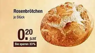 V Markt Rosenbrötchen Angebot