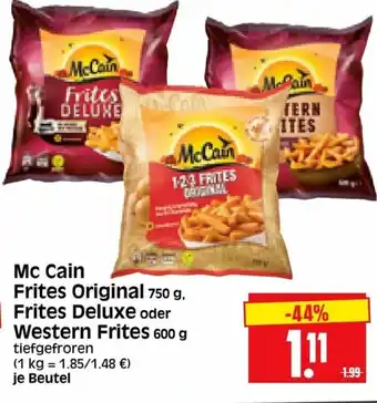 Edeka Herkules Mc Cain Frites Original 750g, Frites Deluxe oder Western Frites 600g Angebot