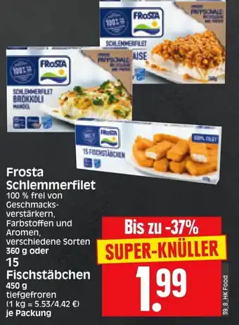 Edeka Herkules Frosta Schlemmerfilet 360g oder 15 Fischstäbchen 450g Angebot