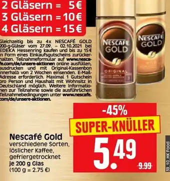 Edeka Herkules Nescafé Gold 200g Angebot