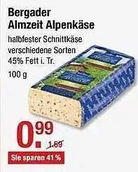 V Markt Bergader Almzeit Alpenkäse 100g Angebot