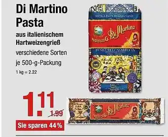 V Markt Di Martino Pasta 500g Angebot