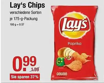 V Markt Lay's Chips 175g Angebot