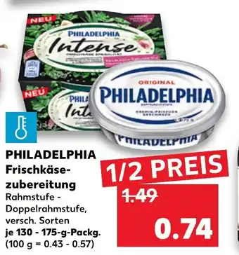 Kaufland Philadelphia Frischkäsezubereitung 130-175g Angebot