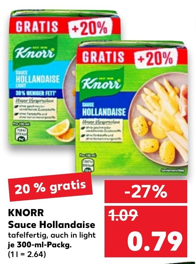 Knorr Sauce Hollandaise 300ml Angebot bei Kaufland