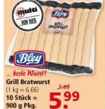 Multi Markt Bley Grill Bratwurst 900g Angebot