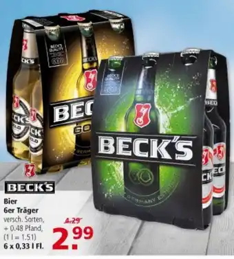 Multi Markt Beck's Bier 6er Träger 6x0,33L Angebot