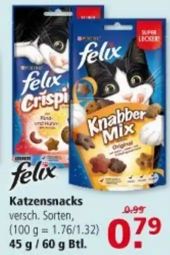 Multi Markt Felix Katzensnacks 45/60g Btl. Angebot