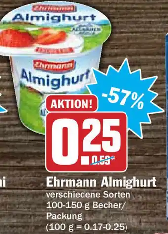 Hit Ehrmann Almighurt 100-150g Becher Angebot