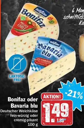 Hit Bonifaz oder Bavaria Blu 100g Angebot