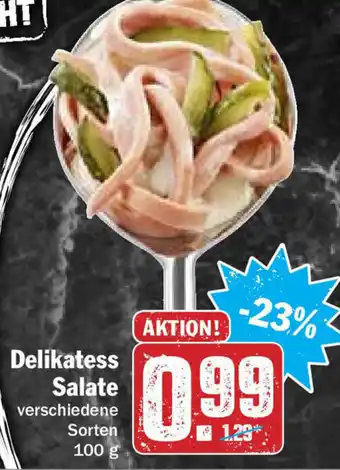 Hit Delikatess Salate 100g Angebot