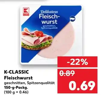 Kaufland K Classic Fleischwurst 150g Angebot