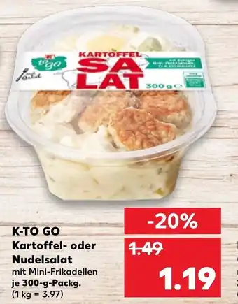 Kaufland K to Go Kartoffel oder Nudelsalat 300g Angebot