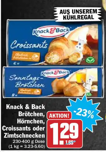 HIT Ullrich Knack & Back Brötchen, Hörnchen, Croissants oder Zimtschnecken 230-400g Angebot