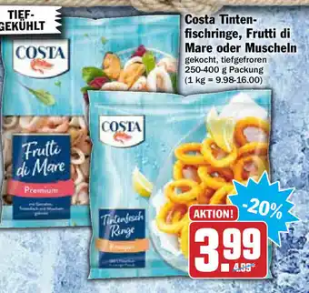 Hit Costa Tintenfischringe, Frutti di Mare oder Muscheln 250-400g Angebot