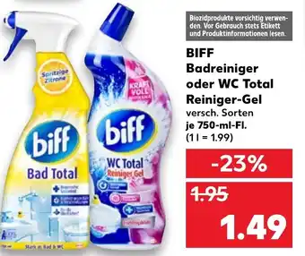 Kaufland BIFF Bad Reiniger oder WC Total Reiniger Gel 750ml Angebot