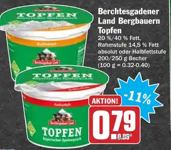 Hit Berchtesgadener Land Bergbauern Topfen 200/250g Becher Angebot