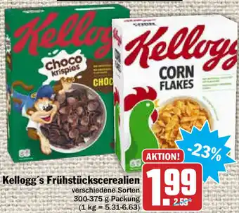 HIT Ullrich Kellogg's Frühstückscerealien 300-375g Angebot