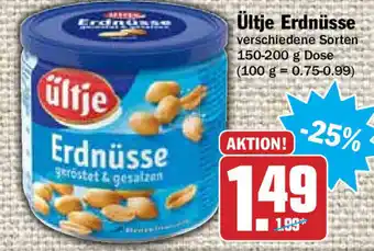 Hit Ültje Erdnüsse 150-200g Dose Angebot