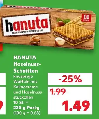 Kaufland Hanuta Haselnuss Schnitten 220 g Angebot