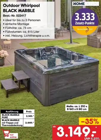 Netto Marken-Discount HOME DELUXE Outdoor Whirlpool BLACK MARBLE Angebot