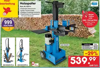 Netto Marken-Discount Güde Holzspalter Angebot