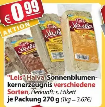 LEDO Leis Halva Sonnenblumenkernerzeugnis 270g Angebot