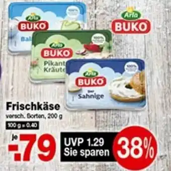 Krümet Sonderposten Arla Buko Frischkäse 200g Angebot