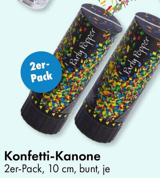 Konfetti-Kanone 2er-Pack Angebot bei TEDi