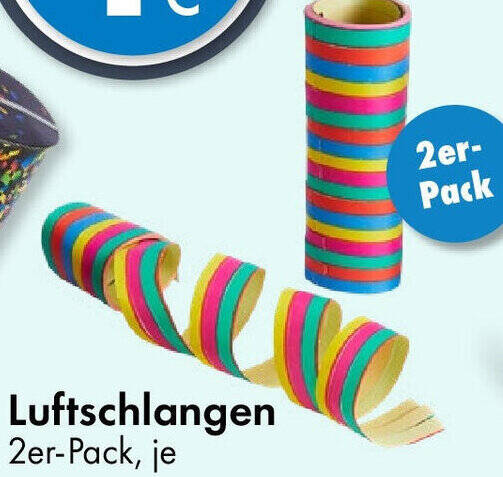 Luftschlangen 2er-Pack Angebot bei TEDi