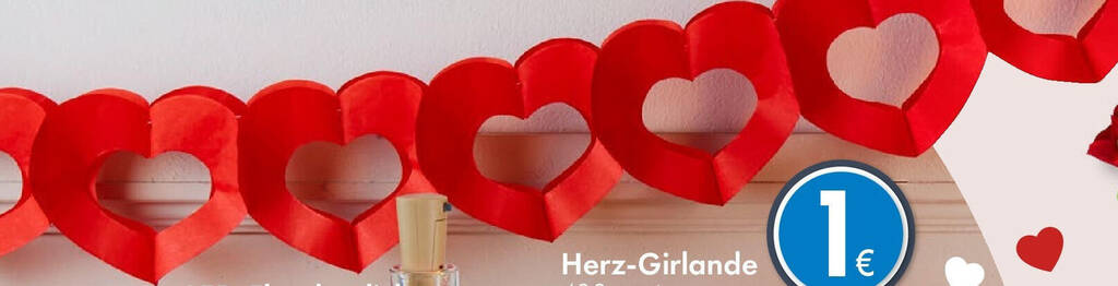 Herz-Girlande 400 cm Angebot bei TEDi