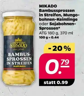 NETTO Mikado bambussprossen in streifen, mungobohnen-keimlinge oder sojabohnen- sprossen Angebot