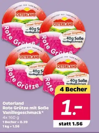 NETTO Osterland rote grütze mit soße vanillegeschmack Angebot