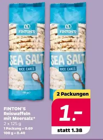 NETTO Finton’s reiswaffeln mit meersalz Angebot