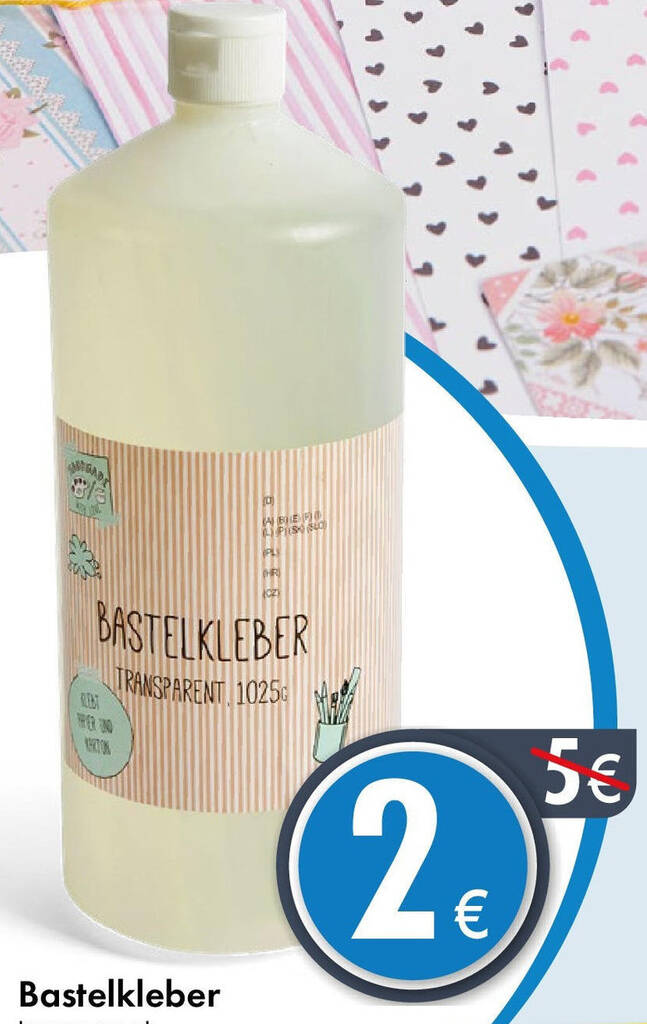 Bastelkleber transparent, 1025 g Angebot bei TEDi