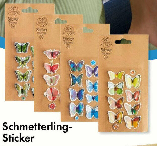 Schmetterling-Sticker Angebot bei TEDi