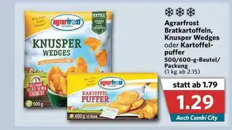 Combi Agrarfrost Bratkartoffeln, Knusper Wedges Oder Kartoffelpuffer Angebot