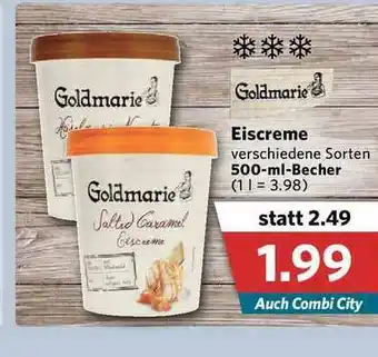 Combi Goldmarie Eiscreme Angebot