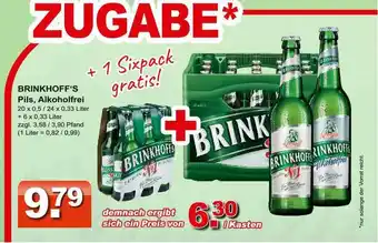 Getränkeparadies Gefromm Brinkhoff's Pils, Alkoholfrei Angebot