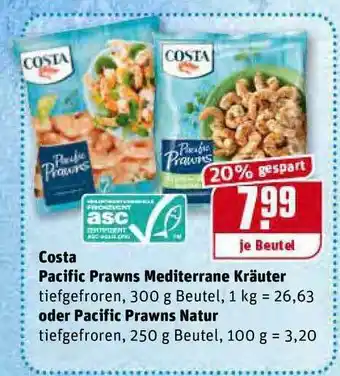 REWE Kaufpark Costa Pacific Prawns Mediterrane Kräuter Oder Pacific Prawns Natur Angebot