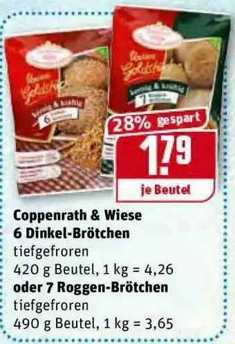 REWE Kaufpark Coppenrath & Wiese 6 Dinkel-brötchen Oder 7 Roggen-brötchen Angebot