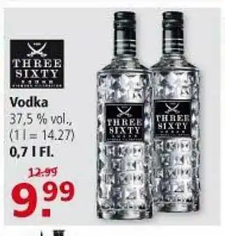 Multi Markt Three Sixty Vodka Angebot