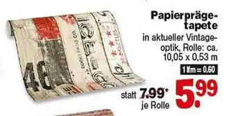 Repo Markt Papierpräge -tapete Angebot