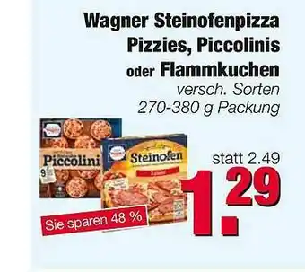 Edeka Scherer Wagner Steinofenpizza Pizzies, Piccolinis Oder Flammkuchen Angebot